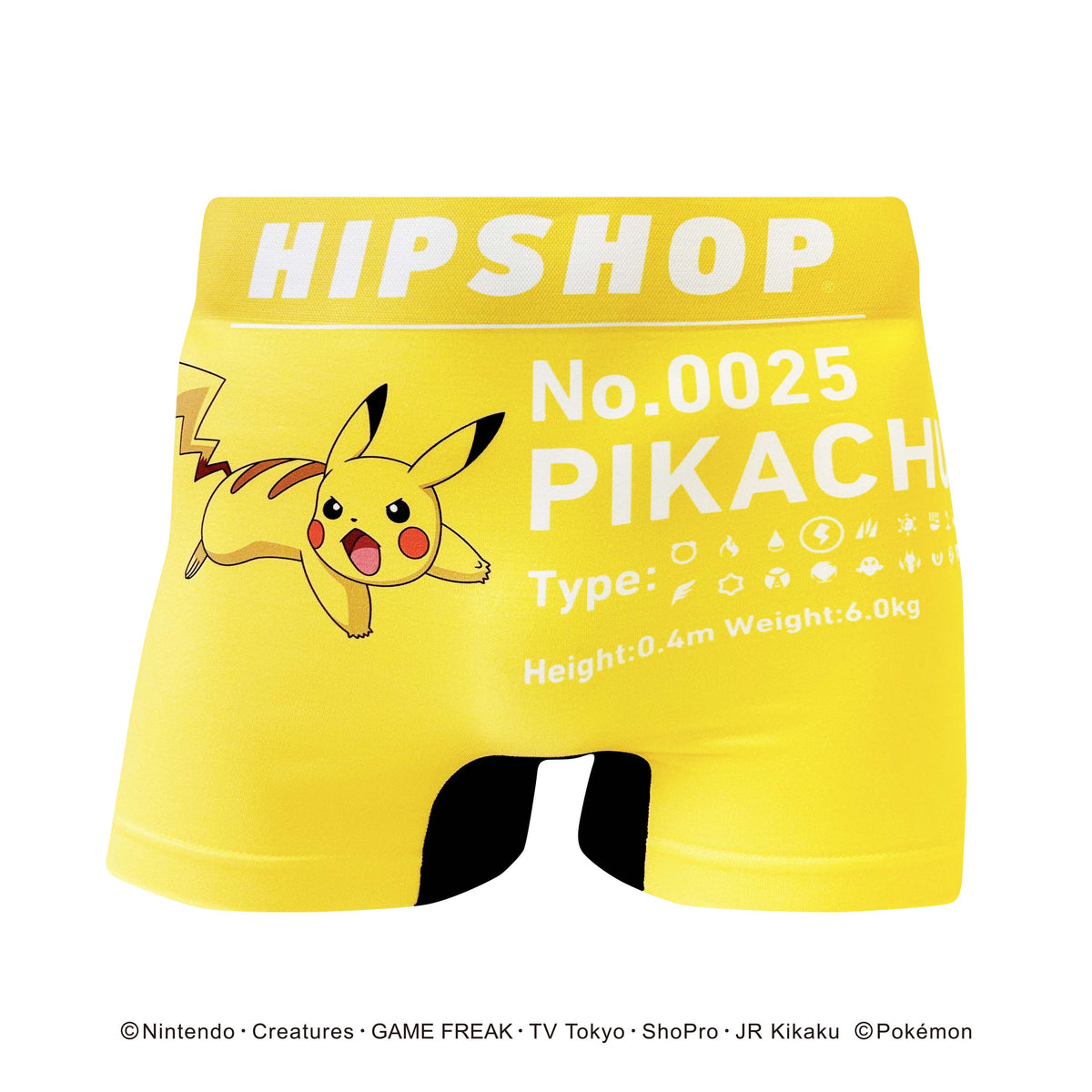 ポケモン＞PIKACHU/ピカチュウ ポケットモンスター POKÉMON アンダーパンツ メンズ/レディース/ユニセックス ポリエステルタイプ  ボクサーパンツ HIPSHOP ヒップショップ