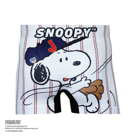 【予約：4月下旬〜順次発送】＜侍ジャパン＞SNOOPY/スヌーピー アンダーパンツ メンズ/レディース/ユニセックス ポリエステルタイプ ボクサーパンツ