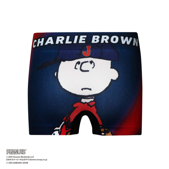 【予約：4月下旬〜順次発送】＜侍ジャパン＞CHARLIE BROWN/チャーリー・ブラウン アンダーパンツ キッズ ポリエステルタイプ ボクサーパンツ