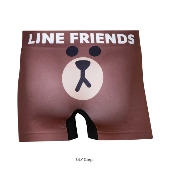 ＜LINE FRIENDS＞BROWN FACE/ブラウン(FACE) アンダーパンツ メンズ/レディース/ユニセックス ポリエステルタイプ ボクサーパンツ