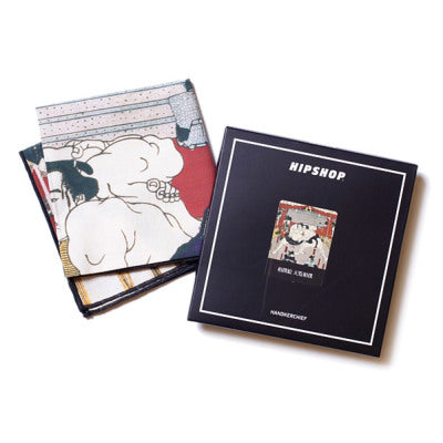 相撲絵 天覧相撲　ハンカチーフ