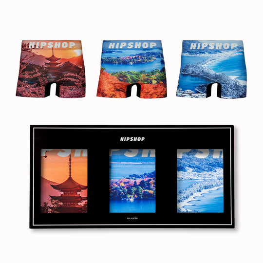 3P JAPAN'S VIEWS SET/3P 日本三景セット アンダーパンツ メンズ/レディース/ユニセックス ポリエステル ボクサーパンツ
